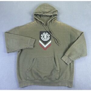 Element Hoodie Sweatshirt Mens XL Green Faded Distressed Y2K Skater Grunge Mall